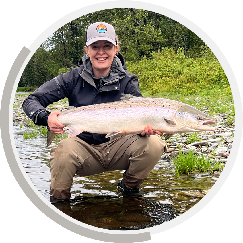 Valley Ref Group customer on fly fishing trip in New Brunswick, Canada